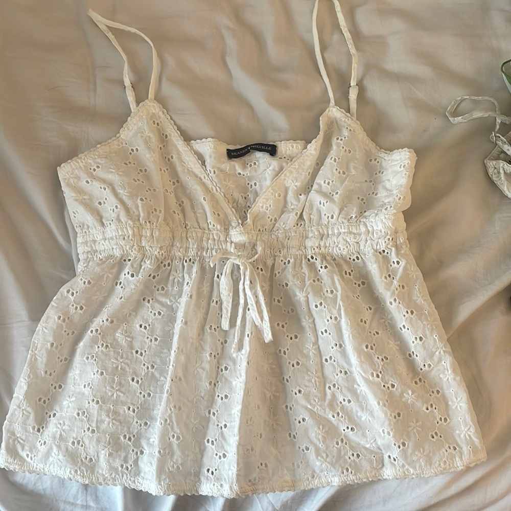 Brandy white lace tank